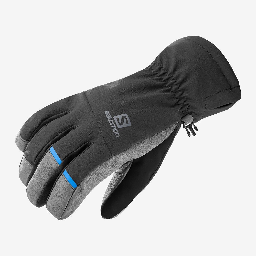 Salomon Singapore Mens Gloves - PROPELLER DRY M Black | 23591-TVPL